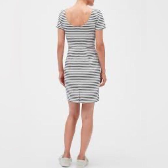 NWT Banana Republic Factory Black and White Striped Dress - Picture 7 of 16